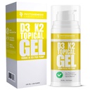 Vitamine D3 K2 Gel topique de résistance maximale - 15000+ UI par pompe - La vitamine Sunshine - soutient la santé osseuse et articulaire, le soutien immunitaire - un mois d'approvisionnement