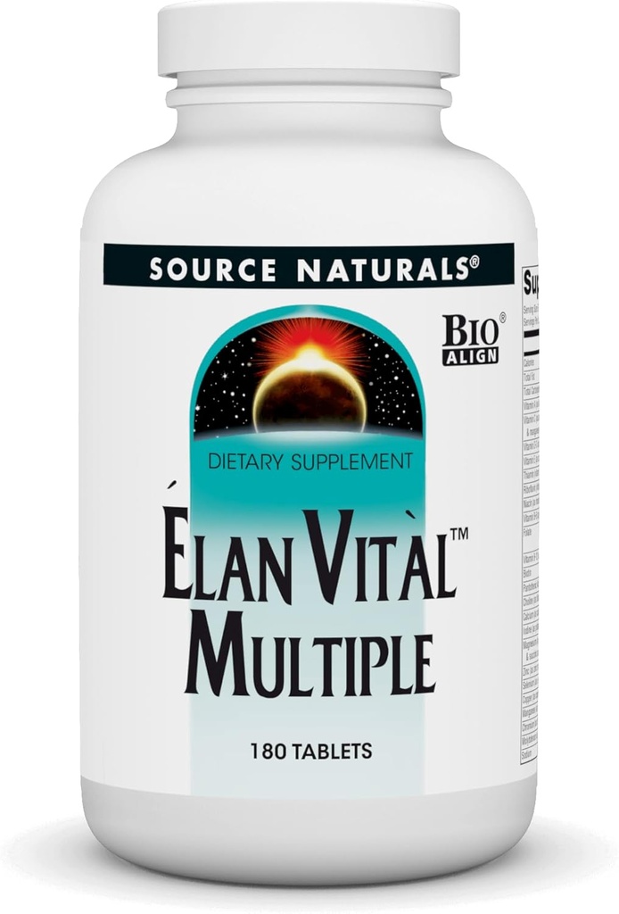 Quelle Naturals Elan Vital Multiple - Unterstützt Gehirn, Herz, Leber, Immun, Energie-Boost - 180 Tabletten