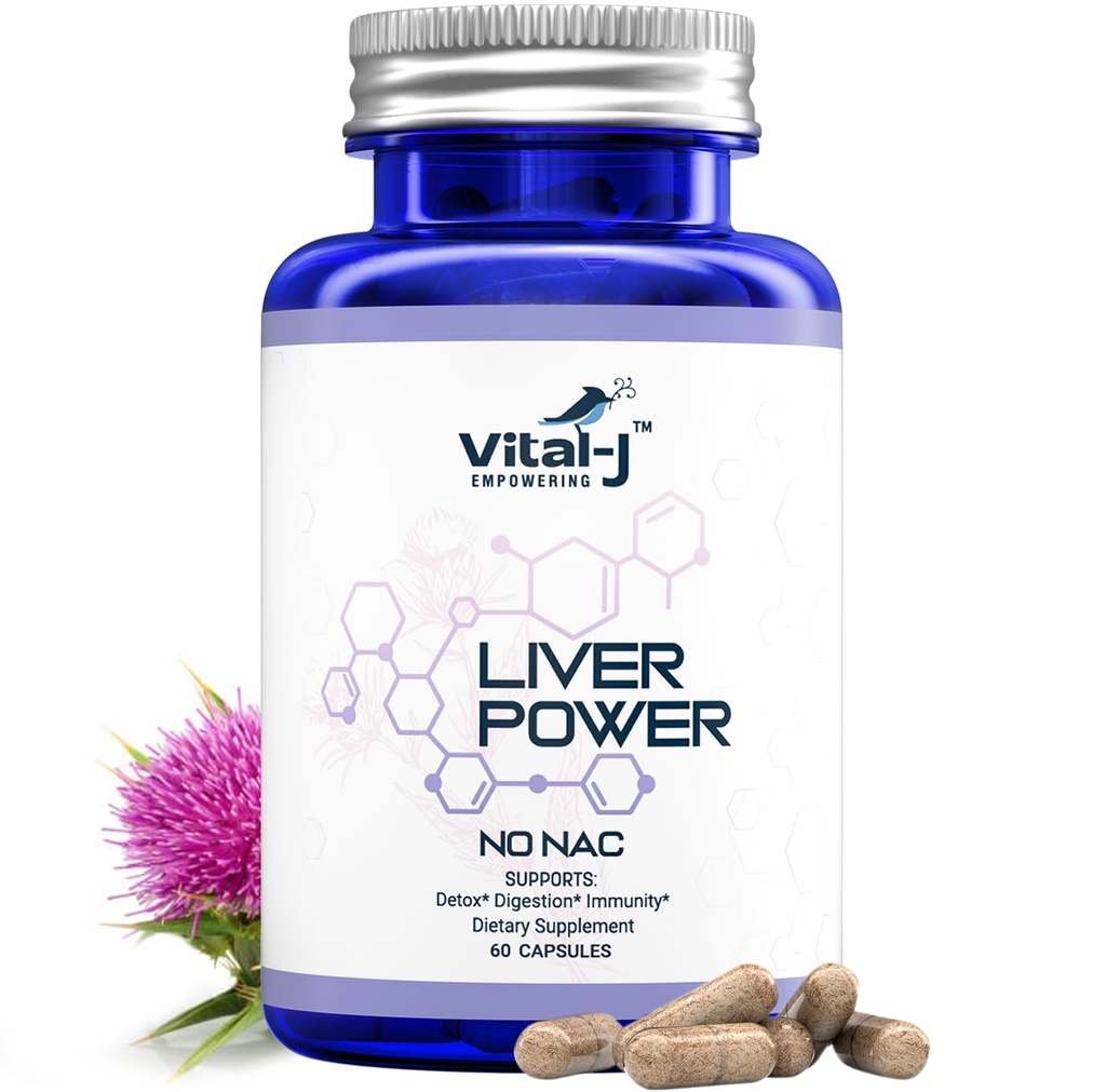 Supplément de soutien du foie 21-en-1, nettoyage du foie, désintoxication et réparation - Thistle, zinc, betterave et artichaut, racine Choline et dandelion pour la digestion et l'immunité - 60 capsules