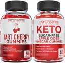Atlantis Nutrition Tart Cherry 60 Gummis + Sugar Free Keto Apple Cider Essig 60 Gummis
