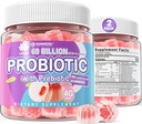 2Pack Probiotics + Prébiotiques Gummies Sans sucre 60 Million CFU, 11 souches Probiotiques remplis de gummies pour les femmes hommes santé digestive et la santé de Gut, soutient la constipation, la diarrhée, le gaz et le blottis