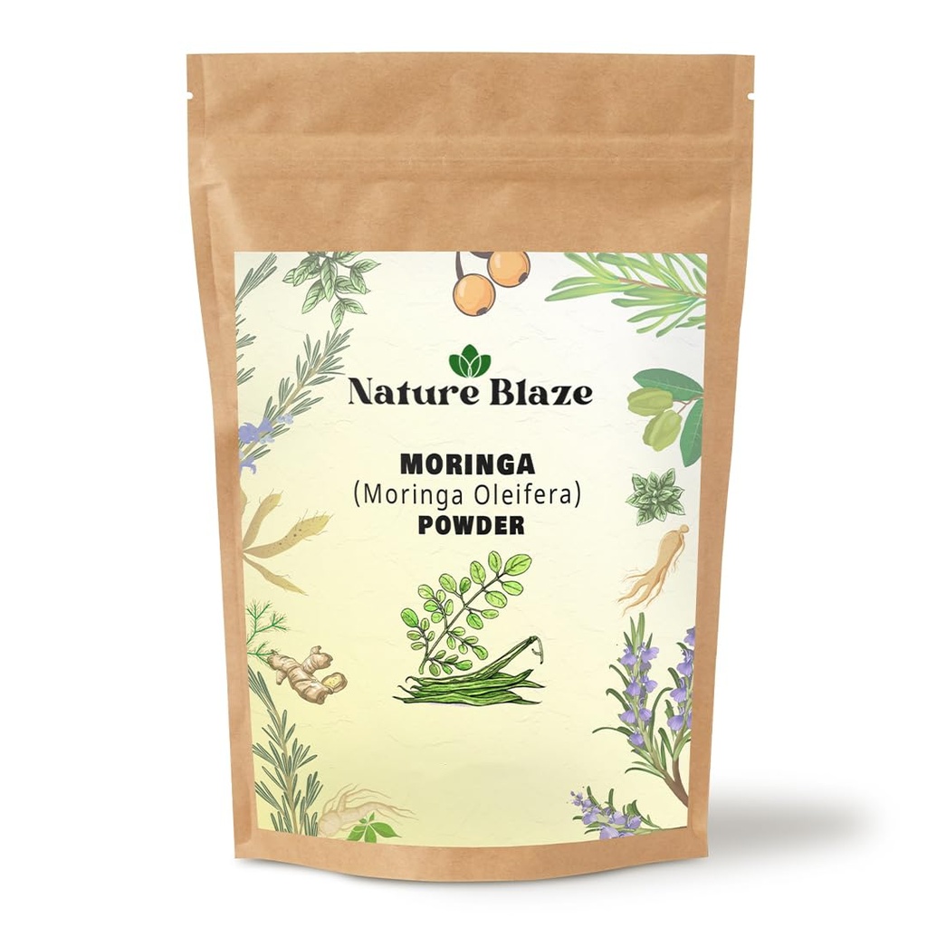 Moringa Pulver Moringa Blattpulver, Glutenfrei, keine Zusatzstoffe (Moringa 100gm (3.5 Oz)