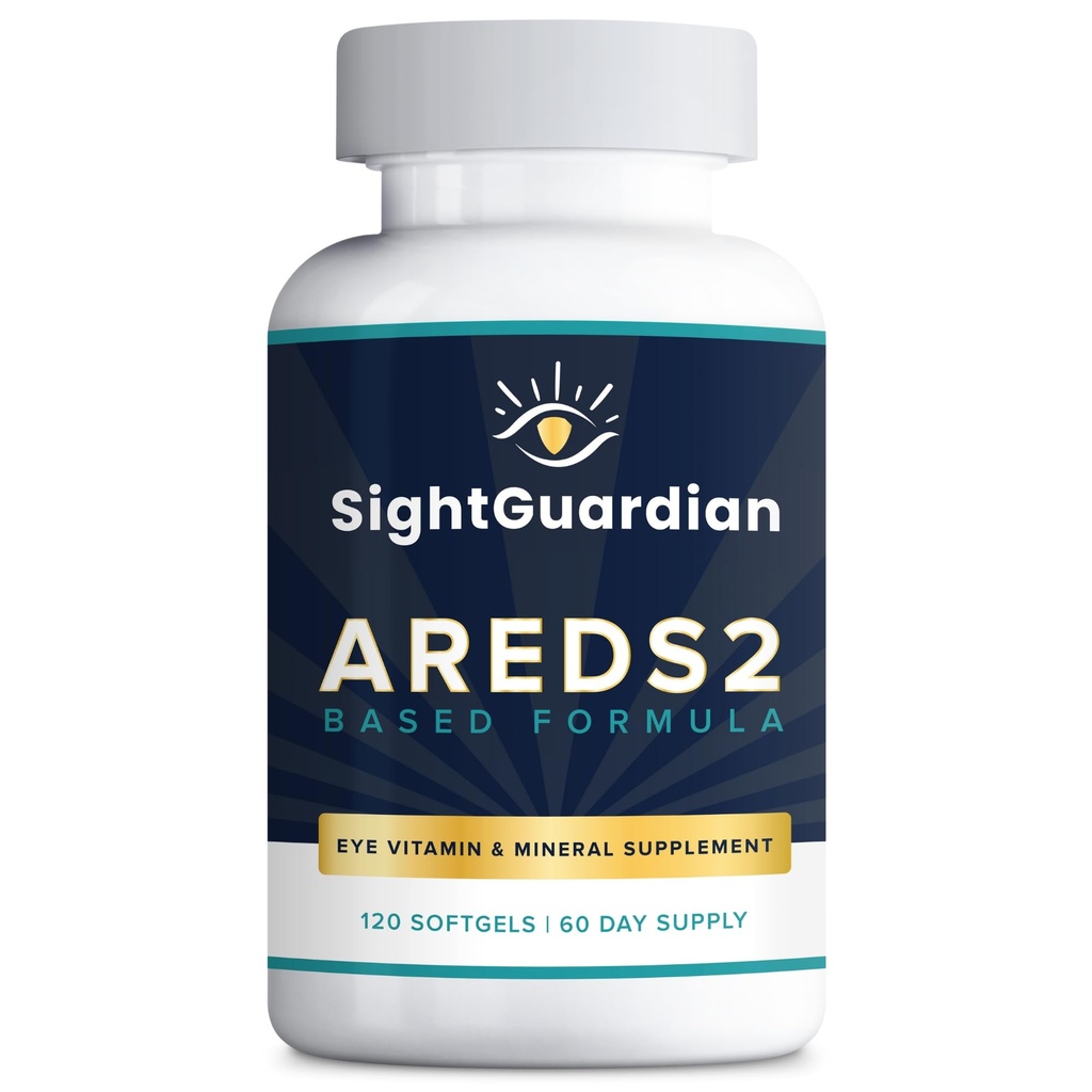 AREDS2 basierte Augen-Vitamin-Mineral-Ergänzung (120 ct. 60 Tage Versorgung) - AREDS2 basierte Ergänzung für Augen - Niedrig Zink Formel - Augen-Vision-Ergänzung und Vitamin