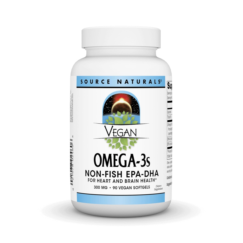 Sources naturelles Oméga végétalien 3s Epa-Dha* 300 mg - 90 Softfgels