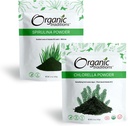 Spiruline et Chlorella bio en poudre, végétalien, non-OGM