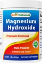 Best Naturals Magnesium Hydroxide Powder - 380mg elementares Magnesium pro Servierung - 454 Servierungen für Cotainer - 1 Pfund