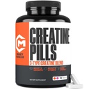 Crazy Muscle Creatine Pills, 5g 3X Pure Creatine Monohydrate, Préentraînement Bulk Mass Gainer, Haute Absorption Facile à prendre TroisAtine 3 Type Performance Optimum pour la croissance maigre, 90 comprimés