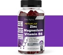 Zinc+Magnesium+Vitamin B6 Max Strength Gummies - Potent All-Natural Zink, Magnesium, B6 für Immununterstützung und Muskelenergie & Recovery