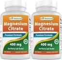 Best Naturals Magnesium Citrat (Citrato de Magnesio) 400mg 250 Tabletten (400 mg Elemental Magnesium pro 2 Tabletten) (2)