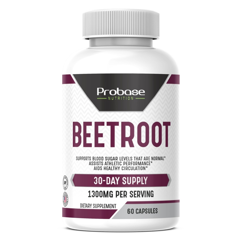 Probase Nutrition Beetroot 60 Capsules 30-Day Supply