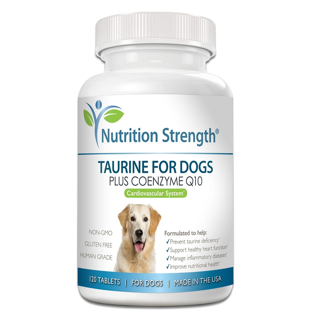 Taurine für Hunde, Unterstützung für eine gesunde Herz-Funktion, Resist Entzündungskrankheiten, mit Coenzym Q10 zu helfen, Herz-Failure und DCM in Hunden zu verwalten, 120 Kautabletten
