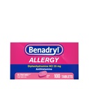 Benadryl Ultratabs Allergy Medicine, 25 mg Diphenhydramin HCl Antihistamin Tablets für kalte und Allergie Relief von Symptomen wie Niesen, Runny Nose, Itchy Eyes & Throat, Hay Fever, 100 Count Tablets