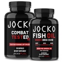 Jocko Fuel Suppléments Bundle - Test Booster pour les hommes + Omega 3 Huile de poisson (2 Pack) Puissant Antioxydant & Muscle Builder