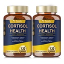 Totaria Cortisol Supplément avec Ashwagandha,Magnésium,Rhodiola Rosea,L Theanine,Hormone Balance pour les femmes Mood, Focus, Sleep Support 120 Capsules Vegan (Pack de 2)