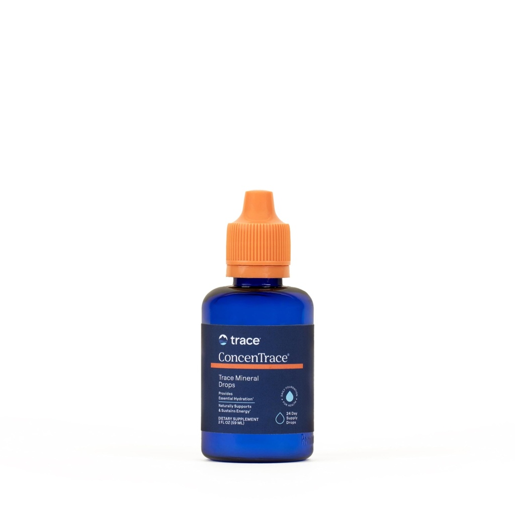 Trace Minerals ConcenTrace Trace Mineral Drops - Flüssige Ergänzung für Knochen & Gelenkunterstützung - Aids Hydration & Elektrolyt Restoration - Unflavored, 2 fl oz (24 Servierungen)