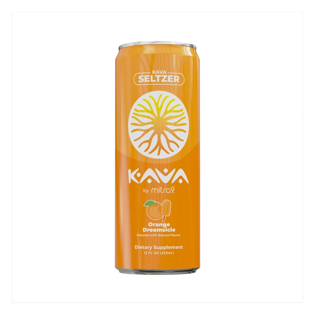MITRA-9 Botanische Getränke - Orange Dreamsicle Sparkling Kava Drink mit Kava Root Extract - Mood Enhancer - Plant Based - fördert natürliche Beruhigung und Klarheit (12 Fl. Oz) (12)