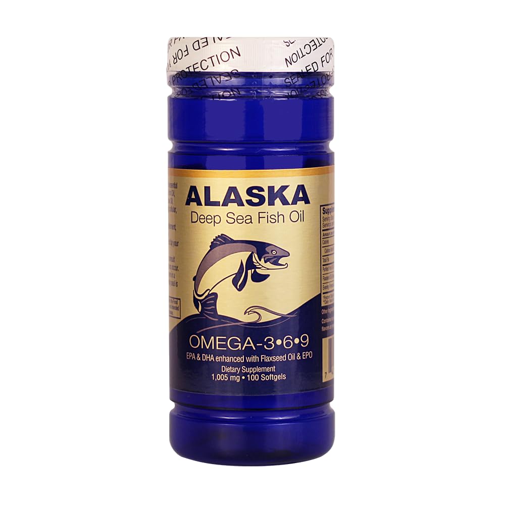 Alaska Tiefsee Fischöl, Omega 3,6,9 1000 Mg 100 Softgels von NCB