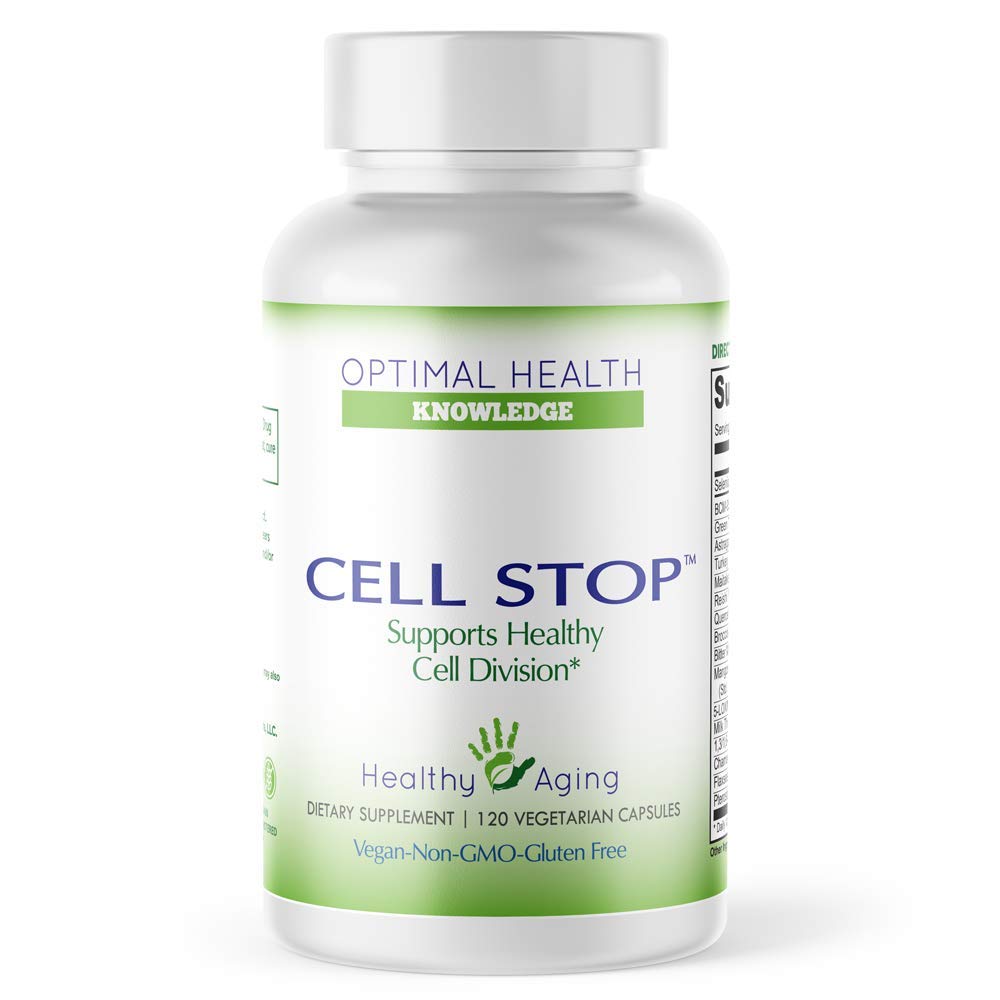 CELL STOP - Powerful Cell Division Support, Propriety Blend includes Curcumin, Green Tea, Reishi Mushroom, Turkey Tail Mushroom, Broccoli Extract, 1,3/1,6 Beta Glucan, and Others - 120 Veggie Capsules