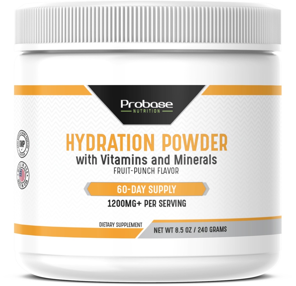 Probase Nutrition Hydration Powder - Fruit Punch Flavor 240 Grams