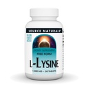 Source Naturals L-Lysine Free Form, 1.000 mg - Aminosäure Supplement unterstützt Energie und Bildung von Collagen* - 50 Tabletten