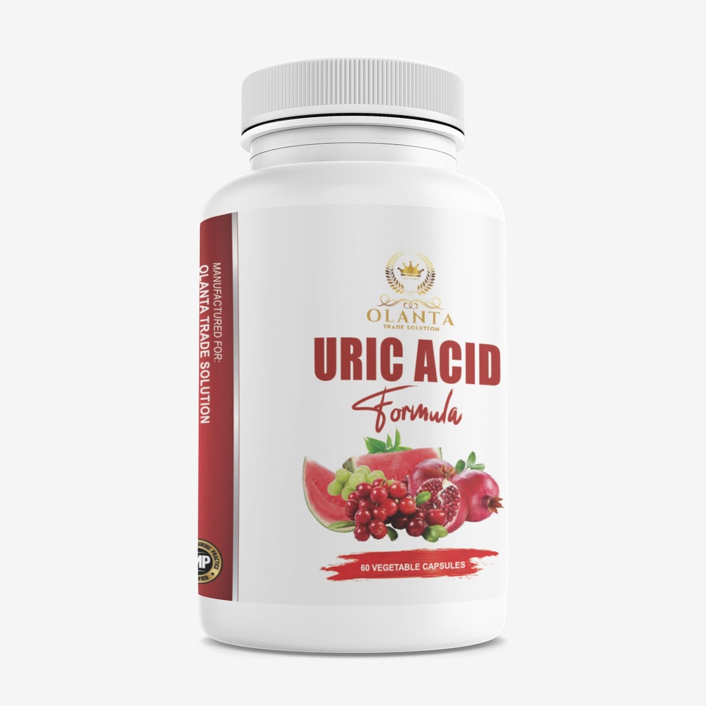 Generic uric Acid Level - URIC Acid Formula - Celery Seed Extract Organic, Cranberry, Pomegranate, and Turmeric, Lower uric Acid Supplement, uric Acid Pills, Milk Thistle - 1 Bottle 60 Capsules