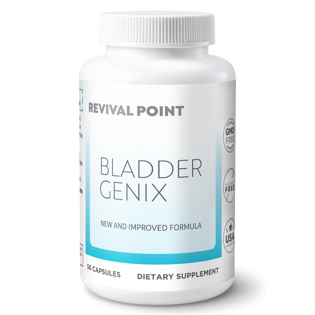 Bladder Genix for Women and Men - Supports Occasional Urinary Urgency and Frequency - Muscle Wall Tone and Pelvic Wellness with Horsetail and Pumpkin Seed Extract for Bladder Control - 56 Capsules