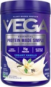 Vega Protein Made Simple Protein Powder, Vanilla - Stevia Free, Vegan, Plant Based, Healthy, Gluten Free, Pea Protein for Women and Men, 9.2 oz (Packaging May Vary)