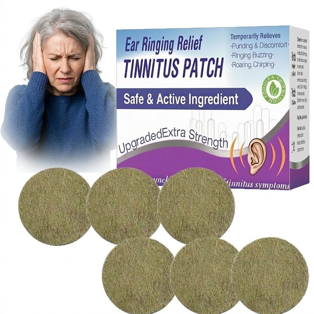 Tinnitus Relief for Ringing Ears, 50 PSC, for Buzzing Roaring and Clicking | Tinnitus Relief Patch, Natural Herbal Ear Support, with Mild Formulation, Soothing Ear Health Patches for Men and Women