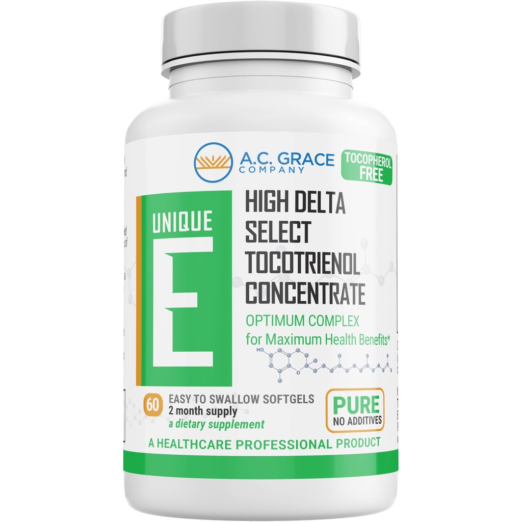 A.C. Grace Company, Tocotriénols E uniques - Softgels sans tocophérol, 60 comtes