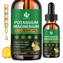 (2 Pack) Kalium-Magnesium-Ergänzung für Immun-Gesundheit & Muskel-Support, hohe Absorption, Dreifach-Magnesium-Komplex mit Glycinat, Taurat, Citrat und Kalium, Ananas-Flavour, 1 Fl Oz