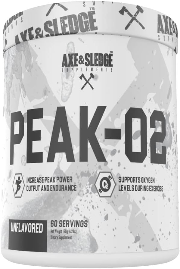 Axe & Schlitten-Ergänzungen Peak-O2 Basics Pulver, unterstützt Übung Leistung, Ausdauer und Leistung, entflammt, Enthält keine künstlichen Stoffe, Füllstoffe, oder Hilfsstoffe, 60 Servierungen