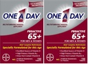 Un jour Proactive 65+, Multivitamine masculine et féminine, supplément à la vitamine A, vitamine C, vitamine D et zinc pour le soutien de la santé immunitaire*, calcium, acide folique et plus, Comprimé 150 Compte (paquet de 2)