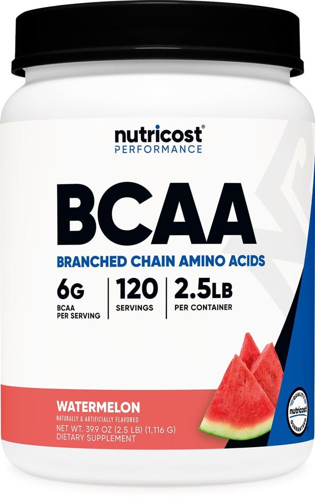 Nutricost BCAA Powder 2:1:1 (Watermelon, 120 Portionen) - Glutenfrei, Non-GMO, Vegetarisch