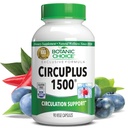 Botanic Choice CircuPlus 1500 - Supplément pour la santé cardiaque et la circulation et le soutien de la veine - Vitamine B1, Cayenne Pepper, Hawthorn, Ginkgo Biloba pour adultes hommes et femmes (90 capsules)