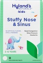 Hyland's Kids Stuffy Nose und Sinus Tablets, Kalte Medizin für Kinder Alter 2 und oben, Kopfschmerzen Relief und Nasal Decongestant, Schnell lösen Tabletten, 50 Zähler