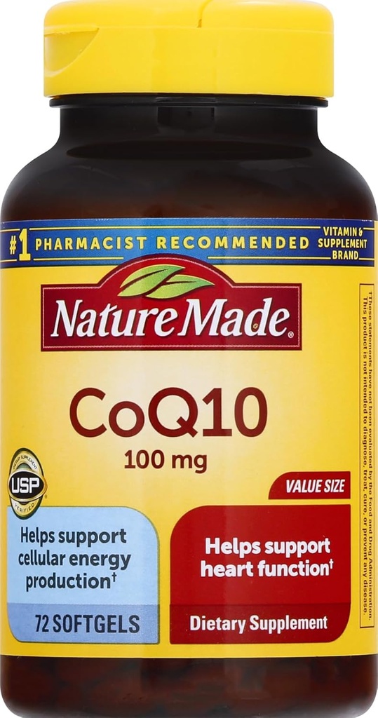 CoQ10 100 mg Softgels, 72 Zählwert Größe für Herzgesundheit