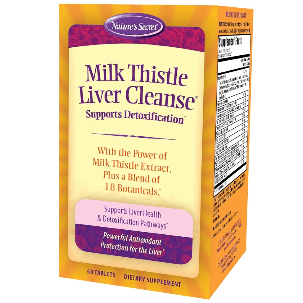Nettoyer le foie du chardon de lait secret de la nature - 60 comprimés - soutient la fonction saine du foie et la désintoxication - 18 mélange botanique curcuma, dandelion, betterave et artichaut - antioxydant puissant naturel