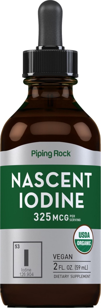 Pipping Rock Nascent Iodine gouttes Organic.