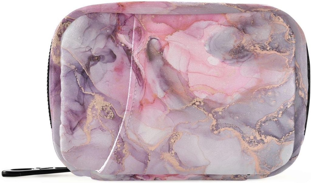Pilule en marbre rose Boîte à pilules de 7 jours Pill Case Travel Pill Organizer Bag with Zipper Portable Weekly Vitamine Medicine Supporter Pouch Bag