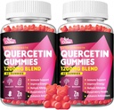 Quercetin Gummies - Quercetin mit Vitamin C und Zink + Bromelain + Elderberry + Vitamin D3-1200mg Quercetin Ergänzungen für Kinder und Erwachsene Immunität & Allergie-Unterstützung (2 Pack)