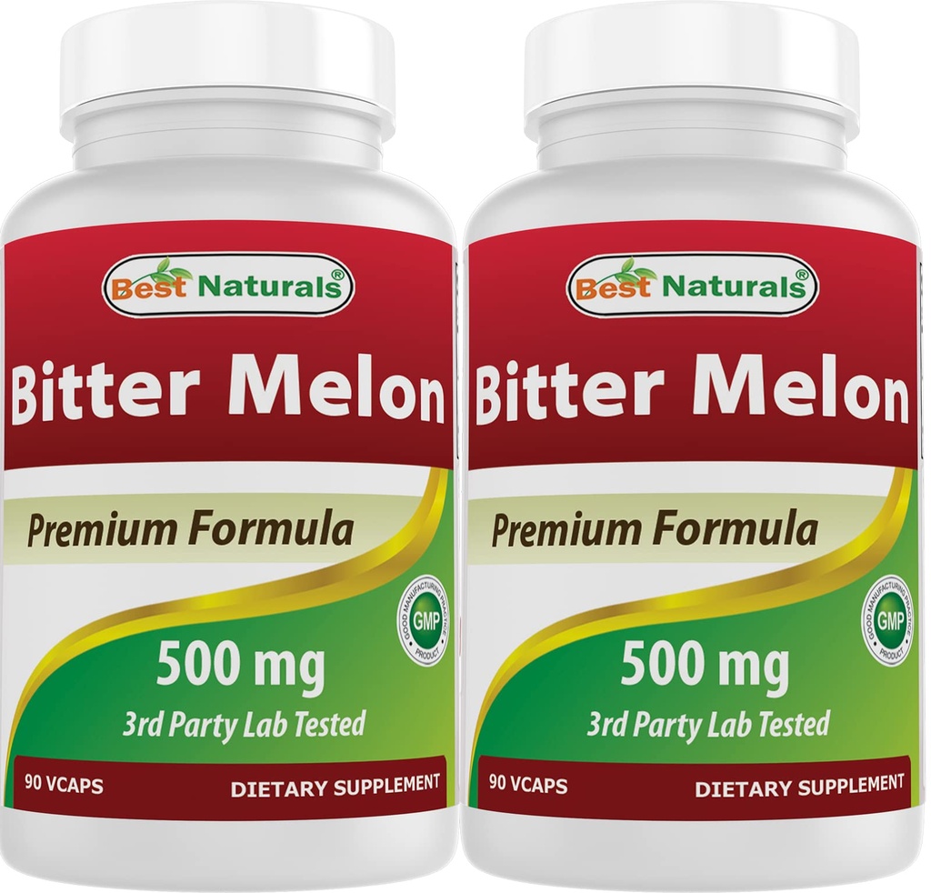 Meilleur Melon amer naturel 500 mg 90 Vcaps (90 Nombre (paquet de 2))