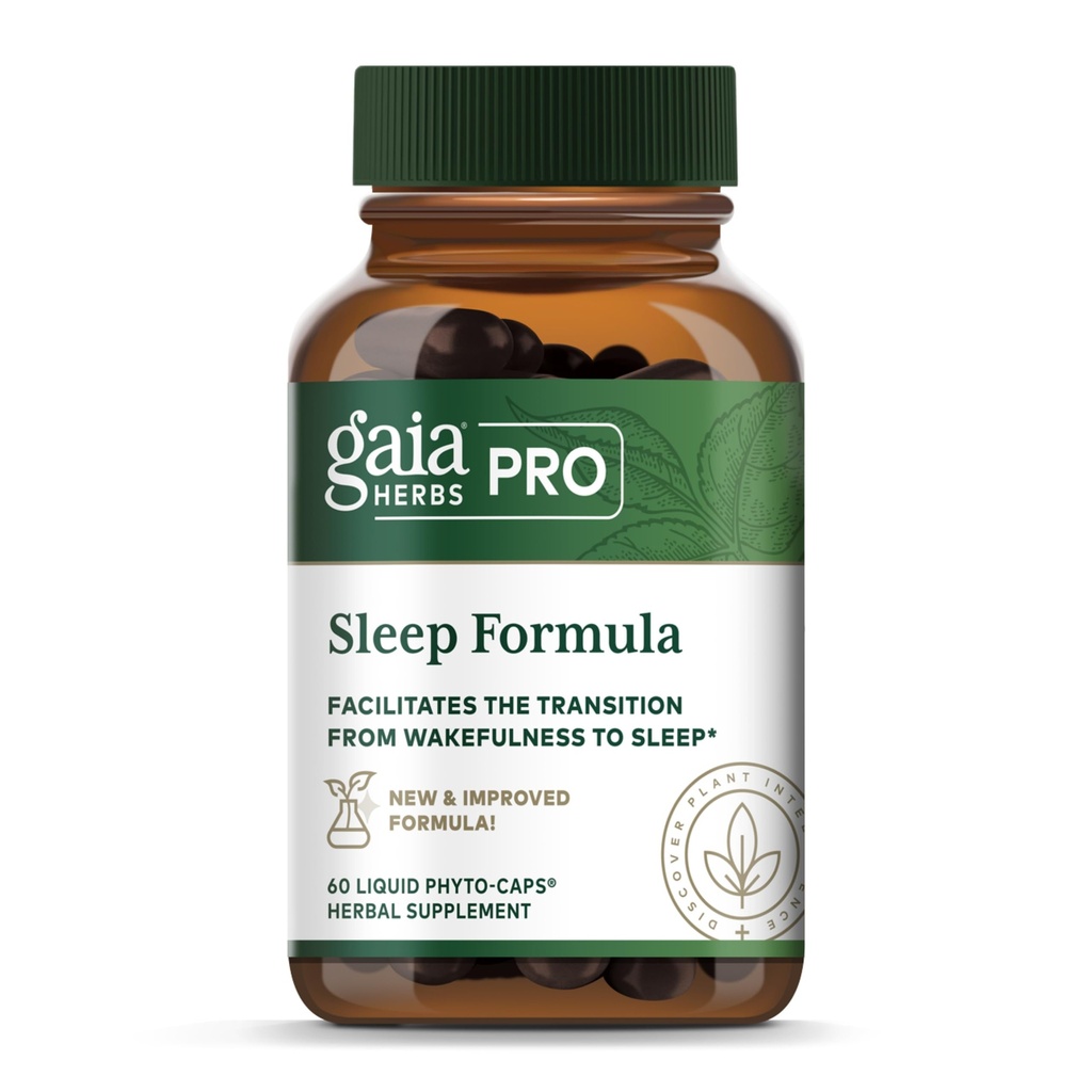 GAIA HERBS PRO Schlafformel - Unterstützt restliche Schlaf & Entspannung für kirchliche Schlaflosigkeit* - Kräuterextrakte mit Valerian Root, Passionflower & Lavender - Vegan Capsules - 60 flüssige Phyto-Caps