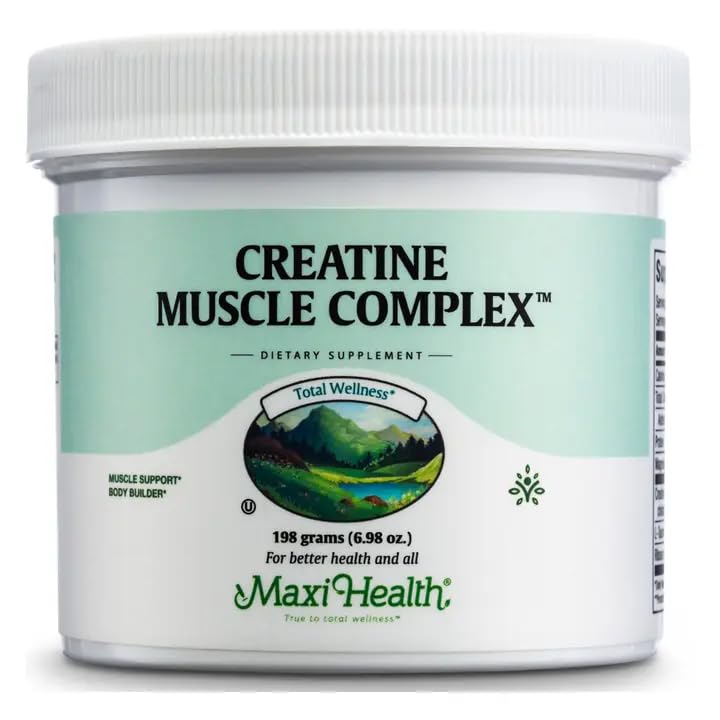Maxi-Health Créatine monohydratée pour masse musculaire avec L-Taurine et poudre de Ribose - Supplément nutritionnel pour pré et post entraînement