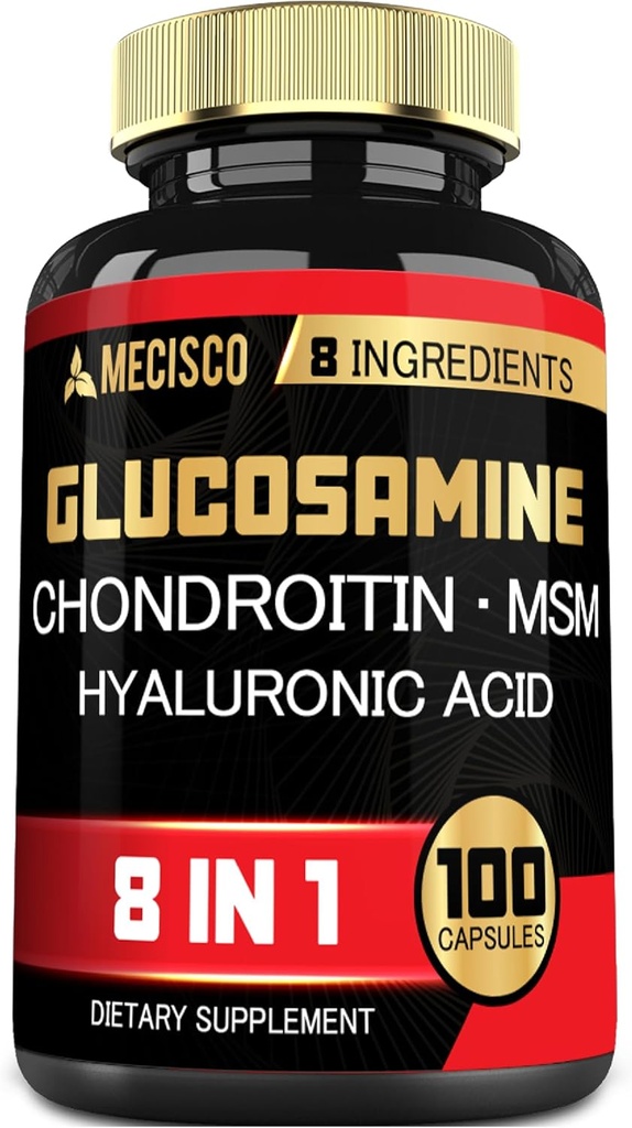 7000mg Glucosamin Chondroitin MSM mit Immunergänzung - Unterstützung von Knochen, Gelenkgesundheit, Immunsystem & Gesamtgesundheit - 100 Kapseln
