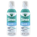 Vicks Sinex SALINE Nasenspray, Drug Free Ultra Fine Mist, Clear Everyday Sinus Congestion Fast, Clear Mucus aus einem kalten oder Allergie, Tägliche Verwendung 5.0 fl oz x 2
