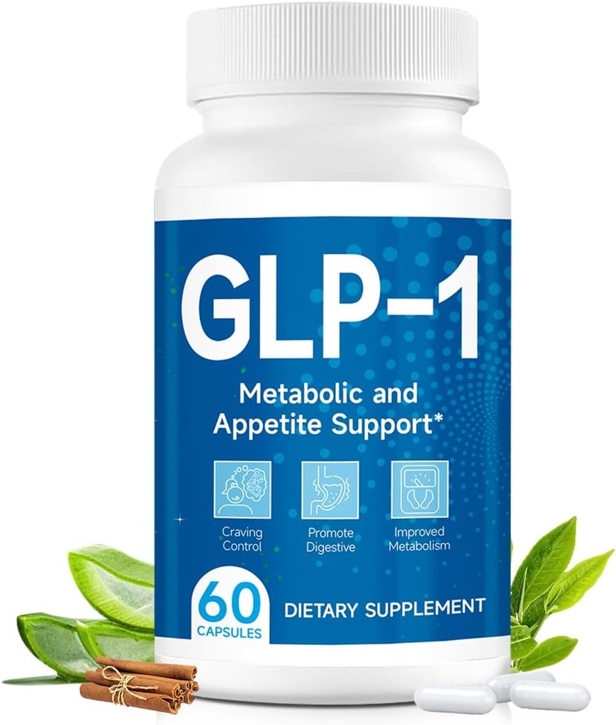 GLP-1 Supplement Support, GLP-1 Unterstützung mit natürlich Probiotic, Multiple Extract, GLP 1 Beilage für Gut, Energie, Gesamtgesundheit undLevels - 60 Kapseln(1pc)