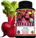 Potent Garden Organic Beet Root 1350 mg mit schwarzem Pfeffer – 120 Vegan Tabletten