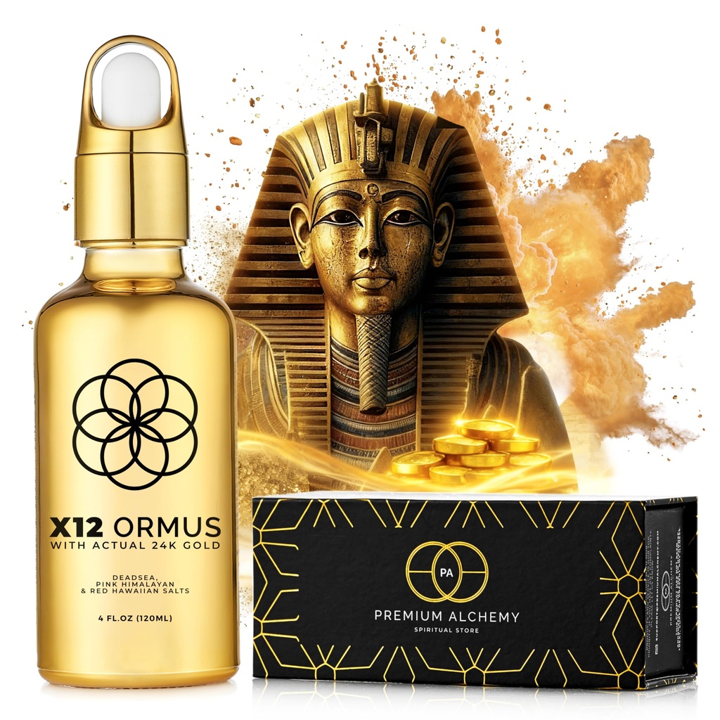 Ormus Concentré d'or monoatomique X12 – Or liquide fabriqué par de vrais alchimistes - 24k Nourriture-Grade, Mer Morte et Sel d'Himalaya – soutient Pineal Gland, Lucid Dreaming, Méditation