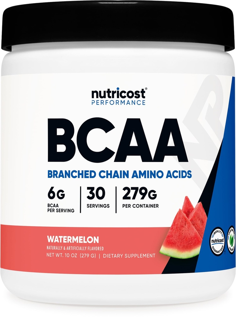 Nutricost BCAA Pulver (Watermelon, 30 Servierungen) - Optimal 2:1:1