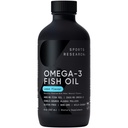 Sportforschung® Omega-3 Fischöl 4685mg - Quelled von Wild Caught Alaska Pollock - Natürliche Lemon Flavor, MSC zertifiziert nachhaltig - 8oz (48 Servietten)